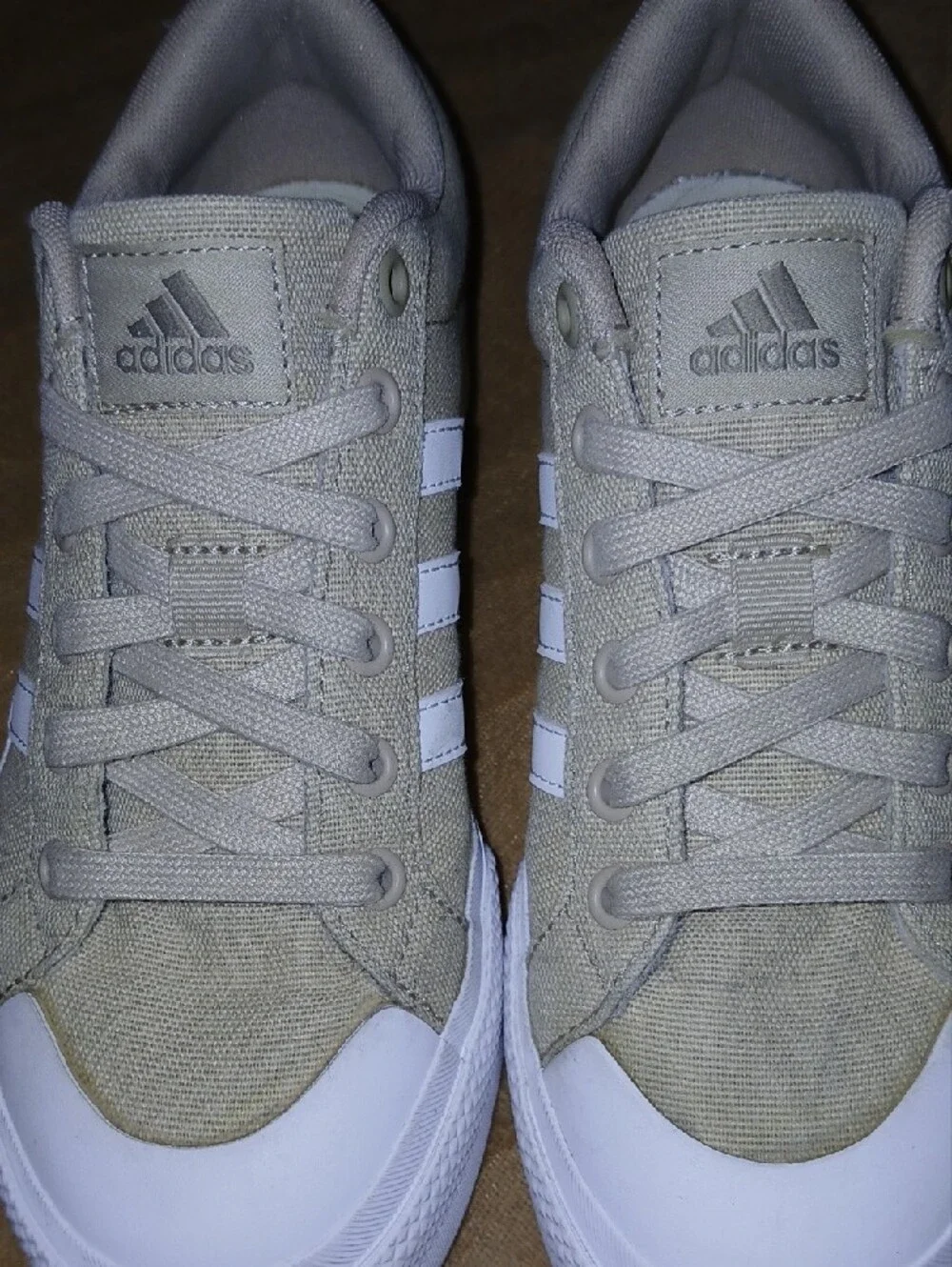 Womens Adidas Bravada 2.0 Low-Top Canvas Platform Sneakers Beige Neutrals Sz: 6